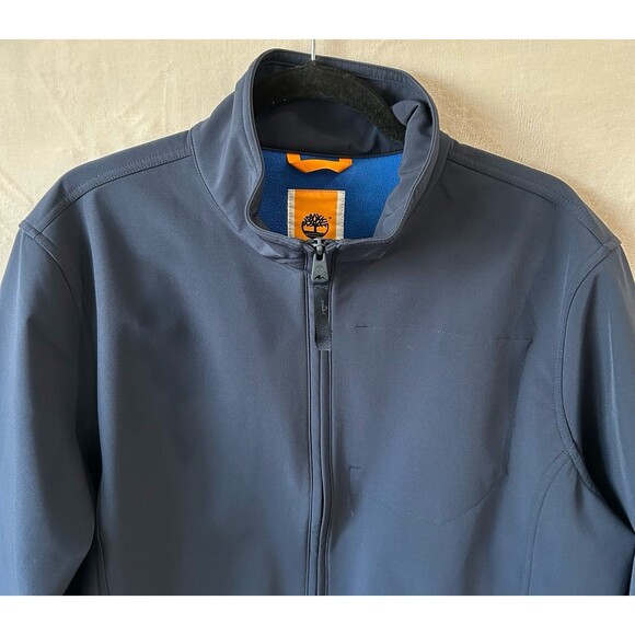 Timberland Jacket Men’s Size Large Color Navy Blue Softshell Zip Fleeced Lined - Picture 3 of 11